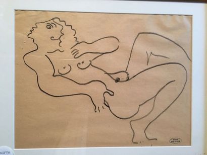 André DERAIN (1880-1954) Femme nue couchée...