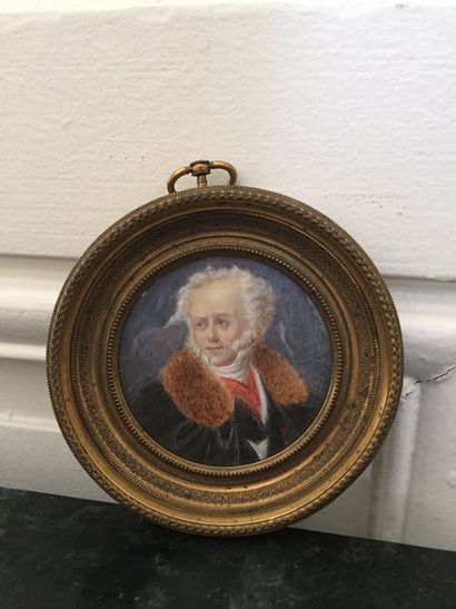 MINIATURE représentant un portrait d'homme...