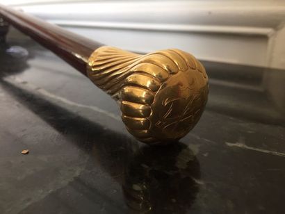 CANNE MILORD en palissandre, le pommeau en...
