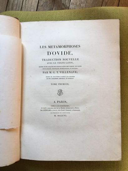 OVIDE Les métamorphoses. Paris, 1806. 4 vol....