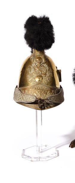 Casque modèle 1821 de sapeur pompier. Bombe...