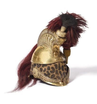Casque de dragon modèle 1858. Cimer à godrons,...