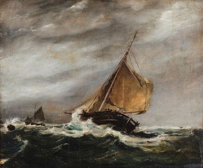 E. WIGZELLE (19th century).
Boats in the...