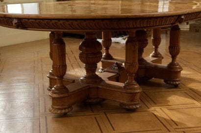 Table de salle à manger en placage de bois...
