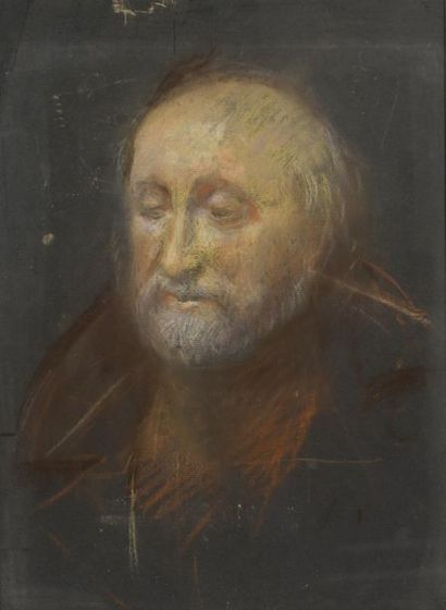 Lila DE NOBILI (1916-2002).
Portrait de Tsarouchis.
Pastel...