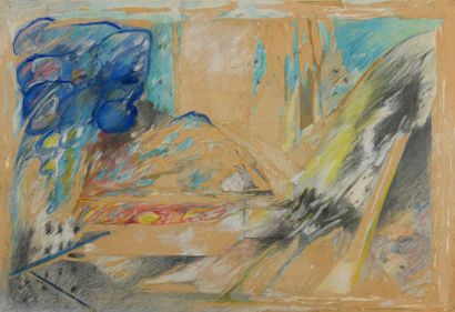 Cléa VIGNANDO (XXe siècle).
Composition abstraite.
Gouache...