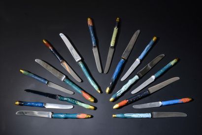 A ONE PIECE KNIFE.
A suite of eight table...
