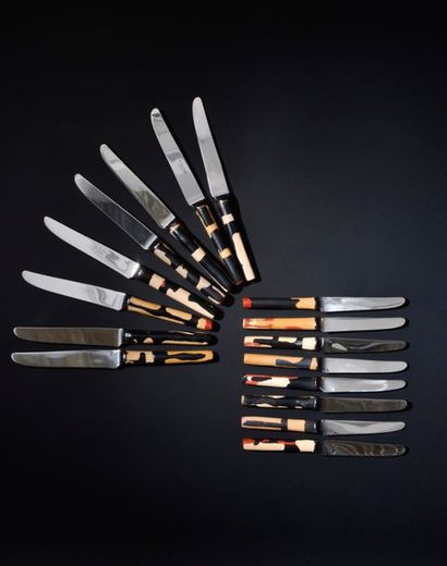 A ONE PIECE KNIFE.
A suite of eight table...