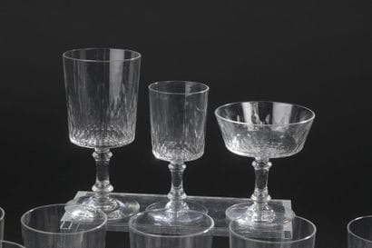 BACCARAT. 
 Glass service part in cut crystal...
