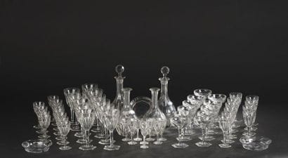 BACCARAT. 
 Glass service part in cut crystal...