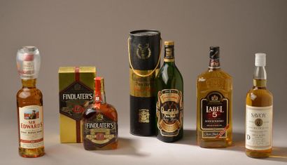 5 bouteilles SCOTCH WHISKY (Label 5, Findlater's...
