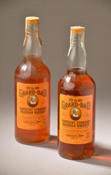 2 bouteilles BOURBON Old Grand Dad 