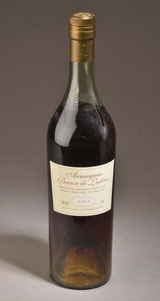 1 bouteille ARMAGNAC Baron de Lustrac 1900...