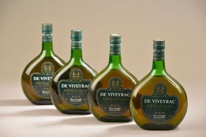 *4 bouteilles ARMAGNAC de Viveyrac *** (LB)...