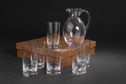 DAUM France.
Set of six crystal orangeade...