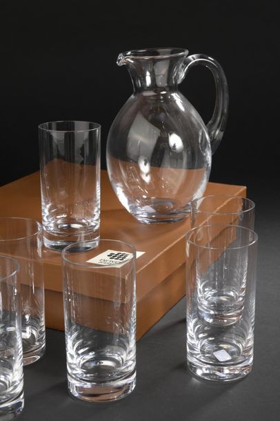 DAUM France.
Set of six crystal orangeade...