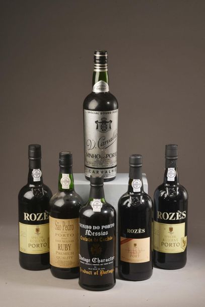 6 bouteilles PORTO divers 