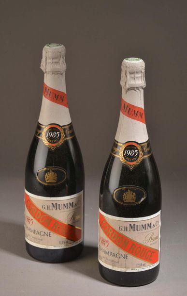2 bottles CHAMPAGNE Mumm 1985 