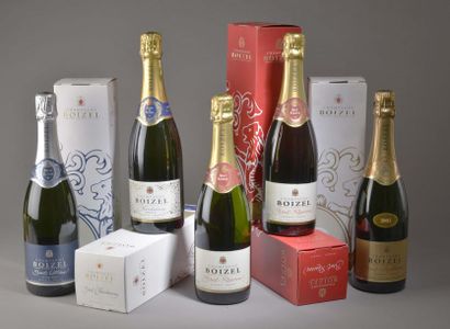 5 bottles CHAMPAGNE Boizel (2 Brut Reserve,...