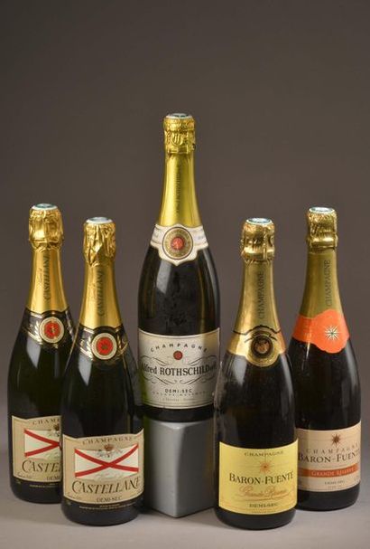5 bottles CHAMPAGNE 