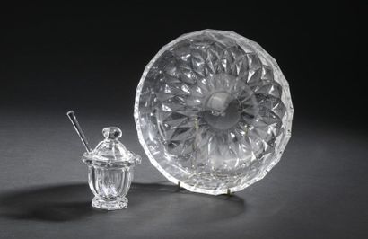 BACCARAT. 
 Cut crystal mustard maker and...