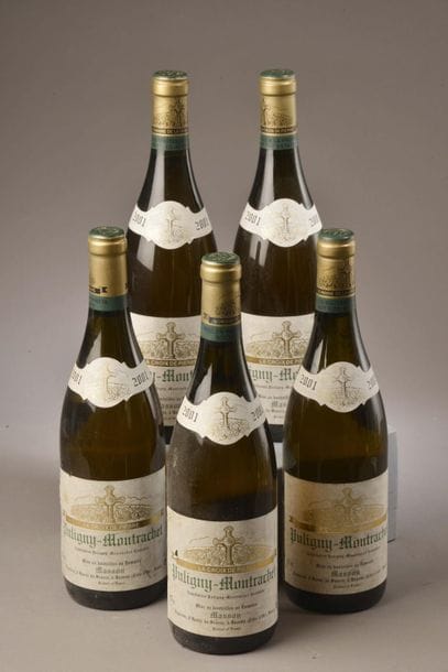 5 bottles PULIGNY-MONTRACHET Masson 2001...