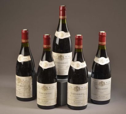 5 bottles VOUGEOT, JL Drout 1998 (elt) 