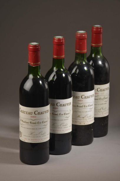 4 bottles Château CHAUVIN, Grand Cru St-Émilion...
