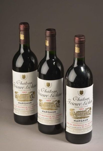 3 bottles Château PRIEURÉ-LICHINE, 4° cru...