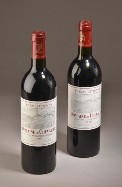 2 bottles DOMAINE DE CHEVALIER, Pessac-Léognan...