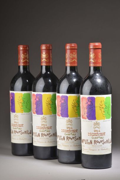 4 bottles Château MOUTON-ROTHSCHILD, 1° cru...