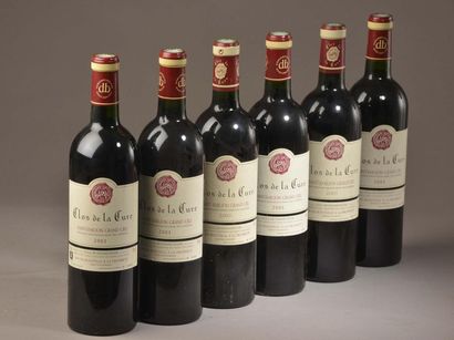 6 bottles CLOS DE LA CURE, St-Émilion 2001...