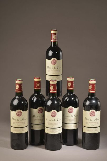 6 bottles CLOS DE LA CURE, St-Émilion 2001...