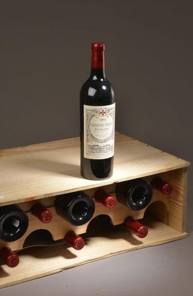 10 bottles Château GAZIN, Pomerol 2004, wooden...