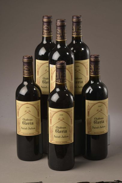 6 bouteilles Château GLORIA, Saint-Julien...