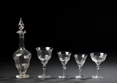 MURANO.

Glasses service in blown glass with...