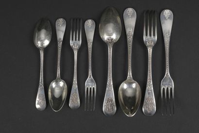 Part of a silver housewife decorated with...