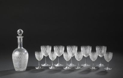BACCARAT. 
 Serving part of crystal glasses...