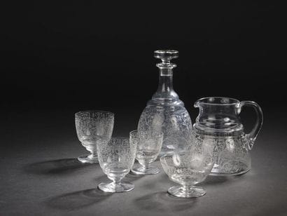 BACCARAT. 
 Glass service part in crystal...