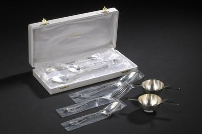 CHRISTOFLE.
Silver plated metal set including:...