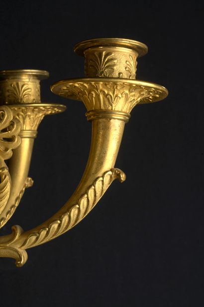 A suite of four finely chased and gilded...