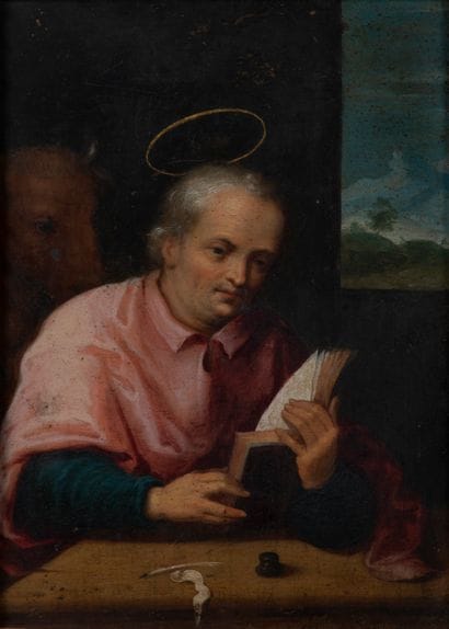 Flemish school around 1620.

Saint Luke.

Oil...