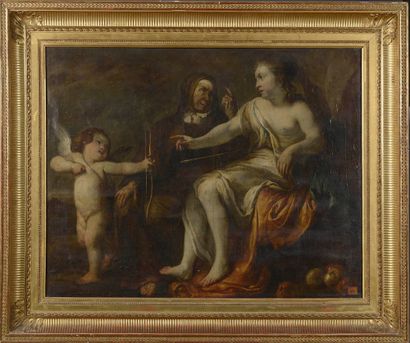 É́cole 17th century Dutch woman, surrounded...