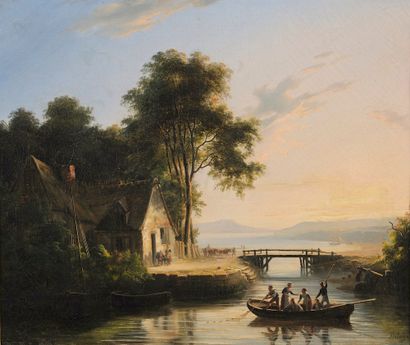 Charles Claude DELAYE (Paris, 1793 - 1848).

Lake...