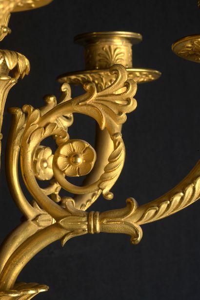 A suite of four finely chased and gilded...