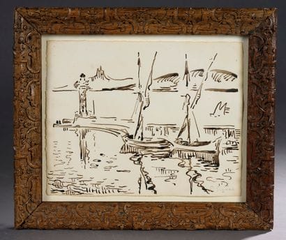 Paul SIGNAC (Paris, 1863 - 1935).

Port de...