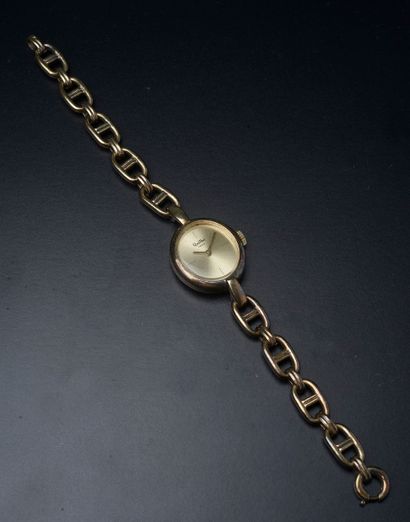 QUILBE.

Silver bracelet watch of lady gilded...