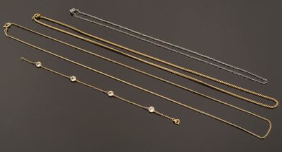 Ensemble en or jaune 18k comprenant :

-...