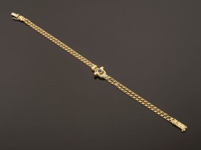 Bracelet in 18k yellow gold with two rows...