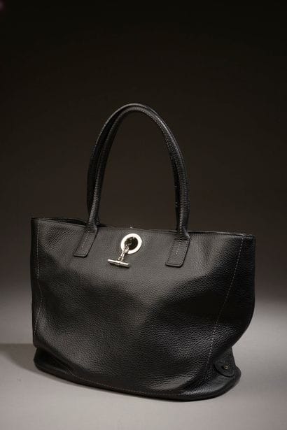 DIDIER LAMARTHE. 

 Handbag in black grained...